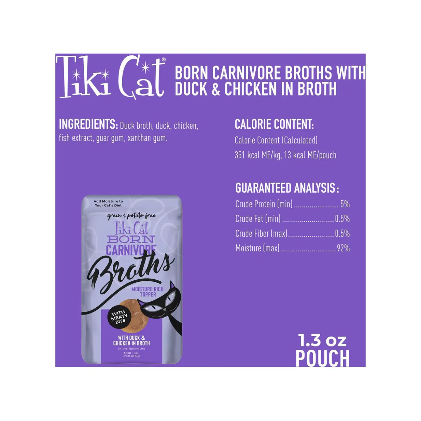 Tiki Cat Born Carnivore Broths Wet Cat Food Topper