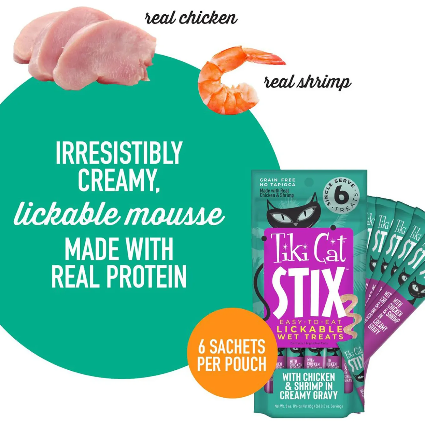 Tiki Cat Stix Lickable Mousse Cat Treats