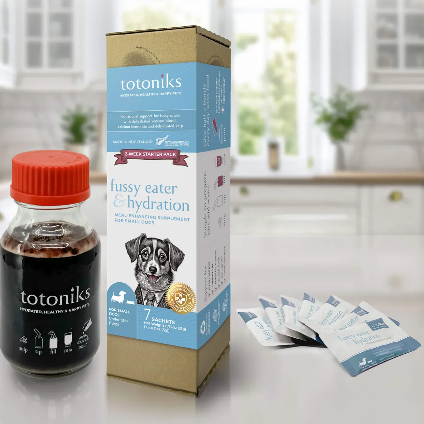 Totoniks Fussy Eater & Hydration Venison Blood Dehydrated Topper for Dogs