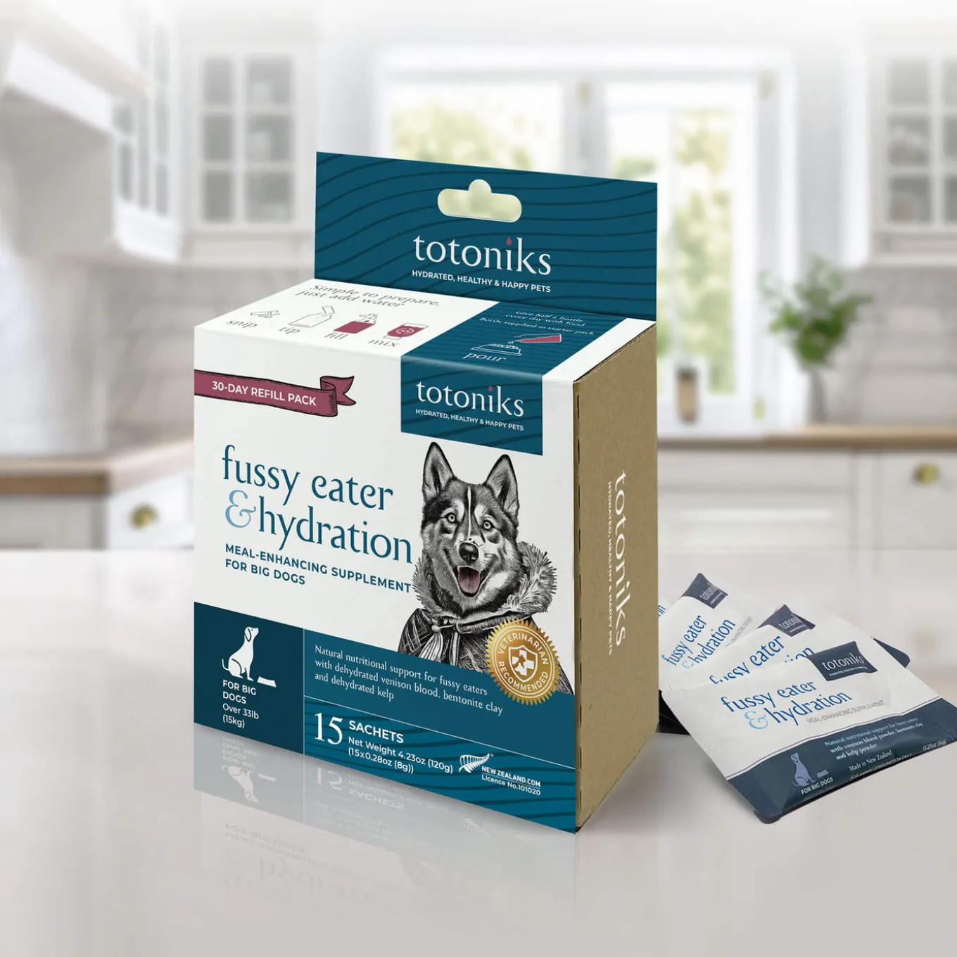 Totoniks Fussy Eater & Hydration Venison Blood Dehydrated Topper for Dogs