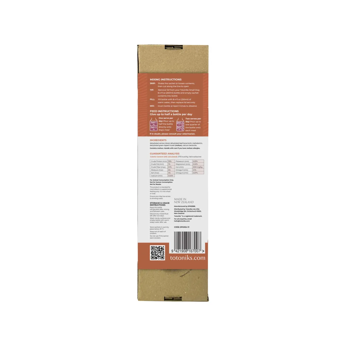 Totoniks Gut Health & Hydration Venison Blood Dehydrated Topper for Dogs