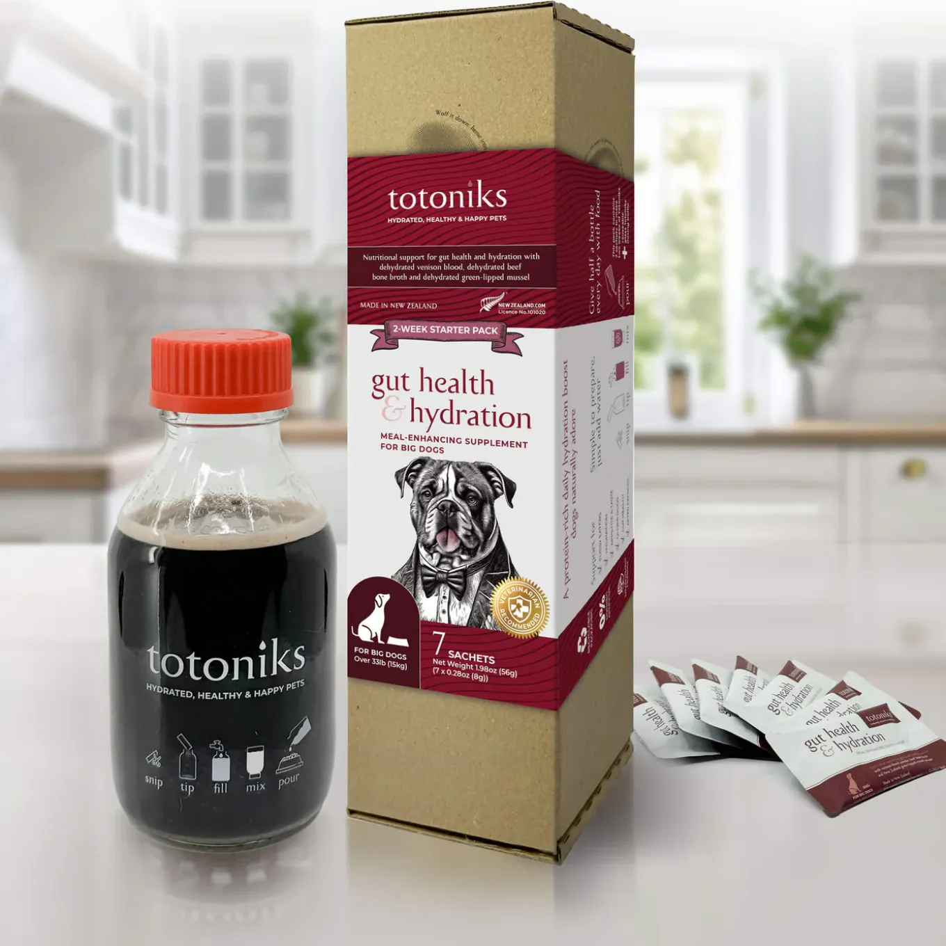 Totoniks Gut Health & Hydration Venison Blood Dehydrated Topper for Dogs
