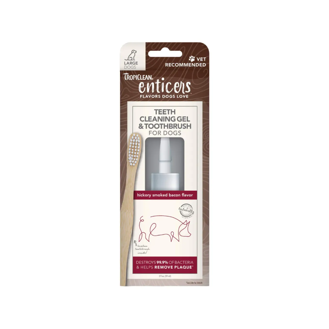 TropiClean Enticers Toothbrush & Toothpaste Combo for Dogs