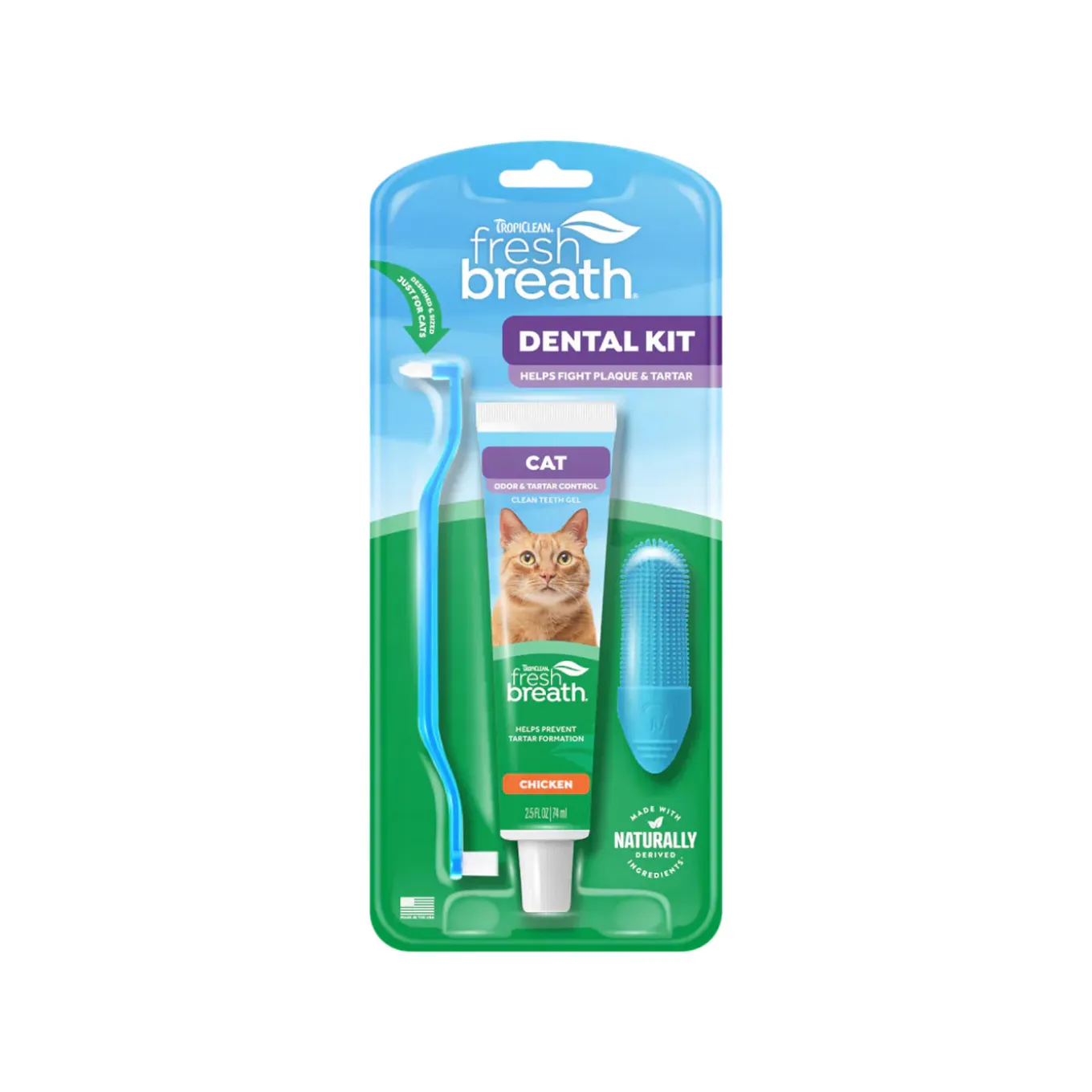 Tropiclean Fresh Breath Odor & Tartar Control Cat Dental Kit