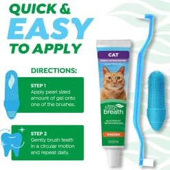 Tropiclean Fresh Breath Odor & Tartar Control Cat Dental Kit