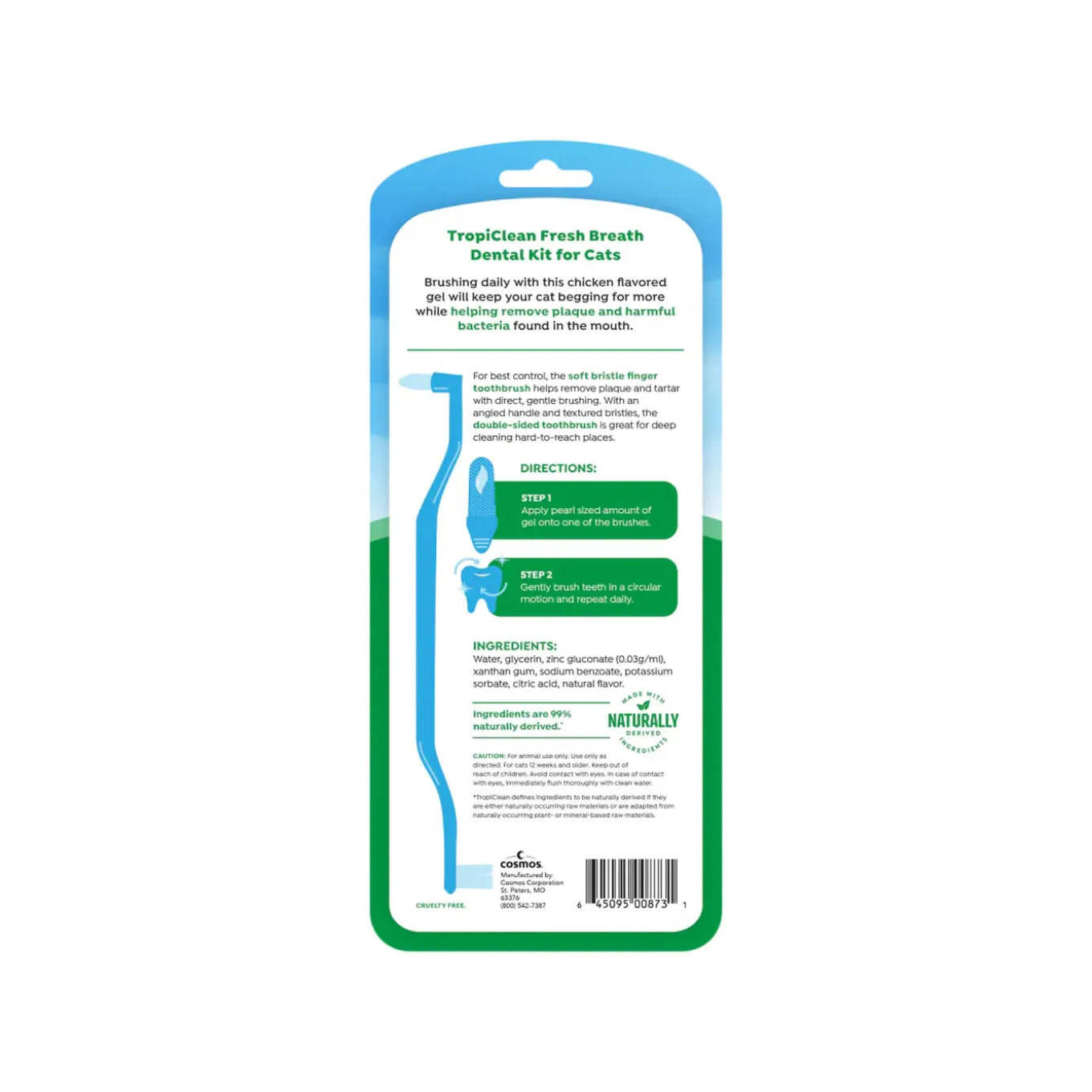 Tropiclean Fresh Breath Odor & Tartar Control Cat Dental Kit