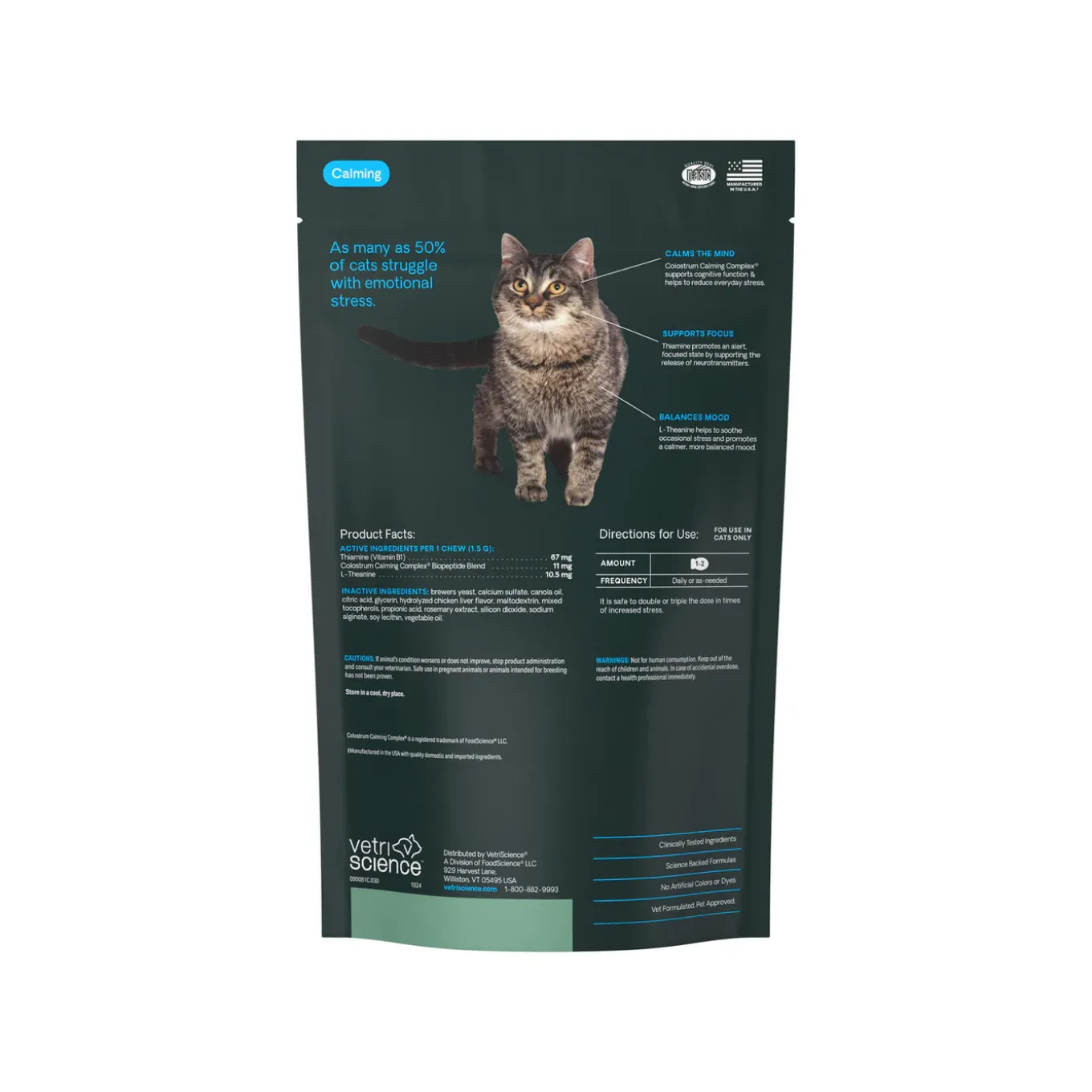 VetriScience Calm & Confident Cat Supplement Soft Chews