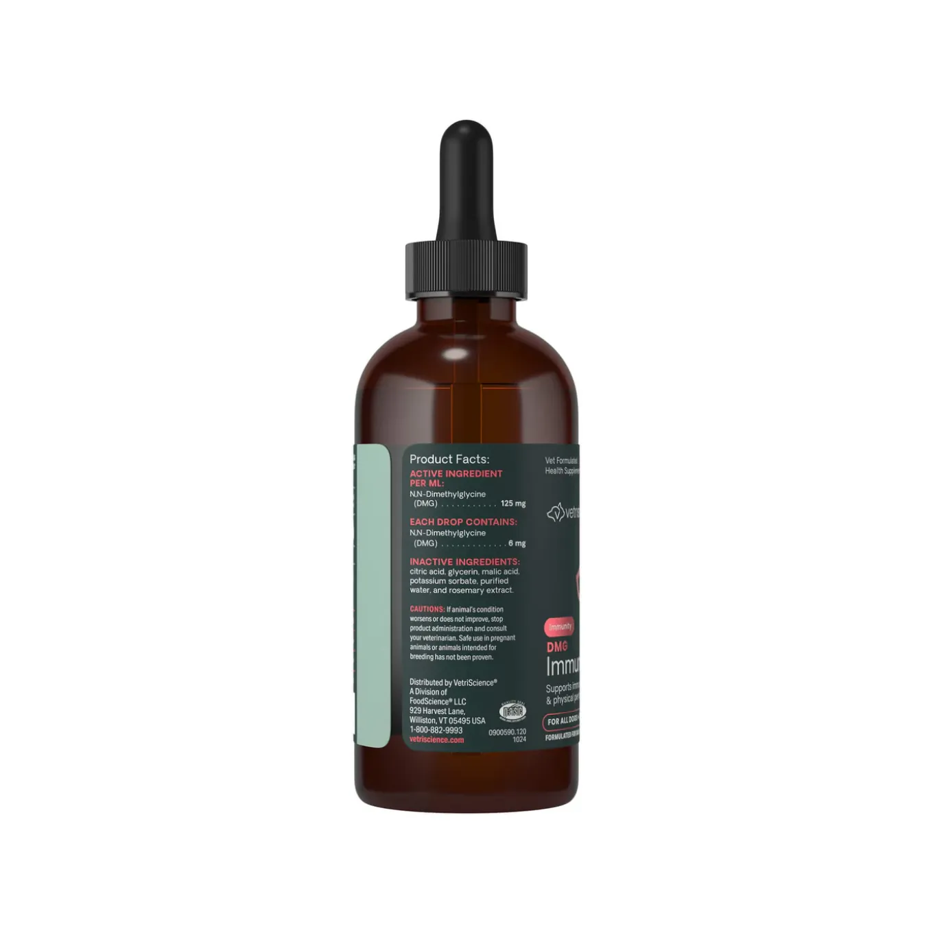 VetriScience DMG Immunity Health Liquid Supplement for Dogs & Cats