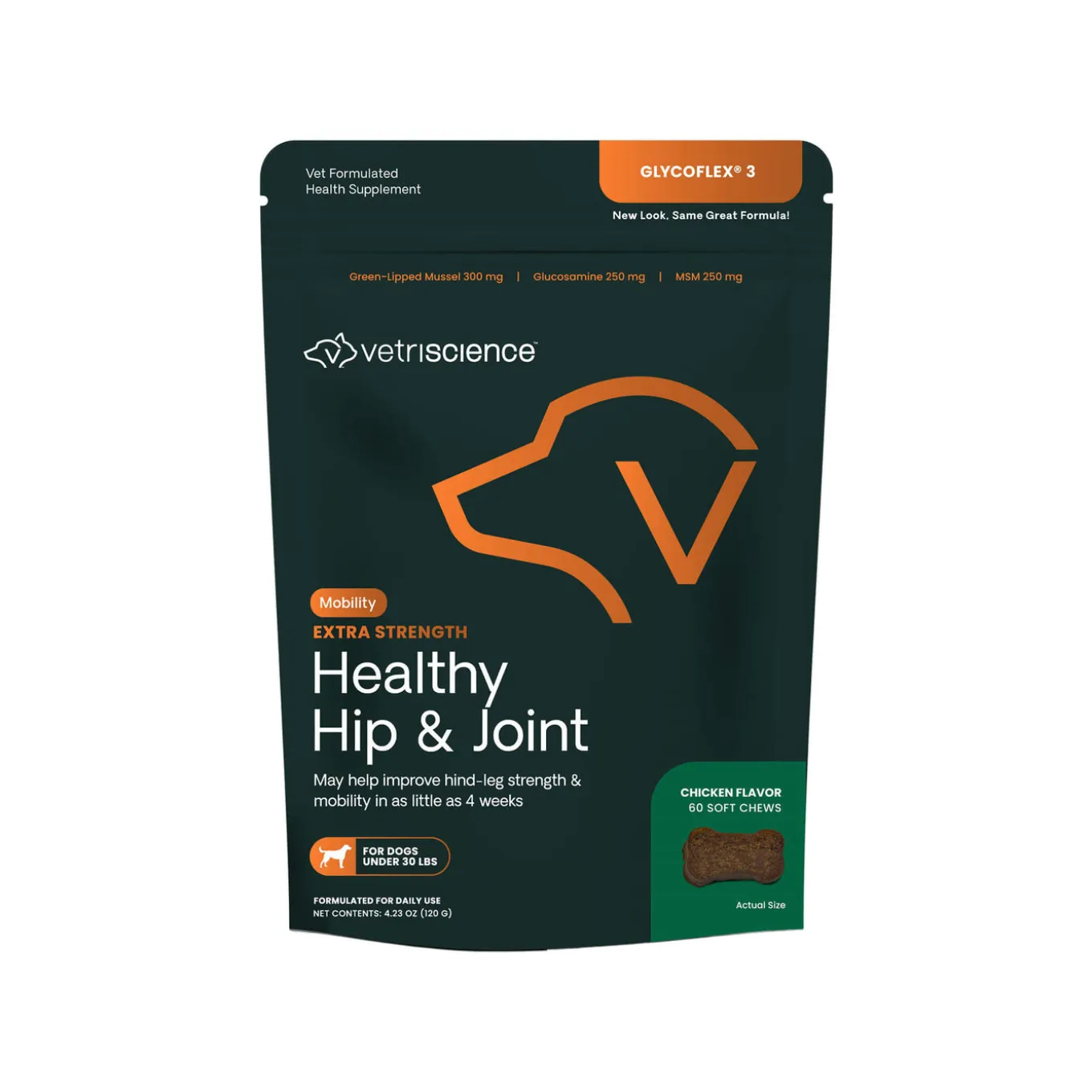 VetriScience Extra Strength Healthy Hip & Joint Supplement for Dogs