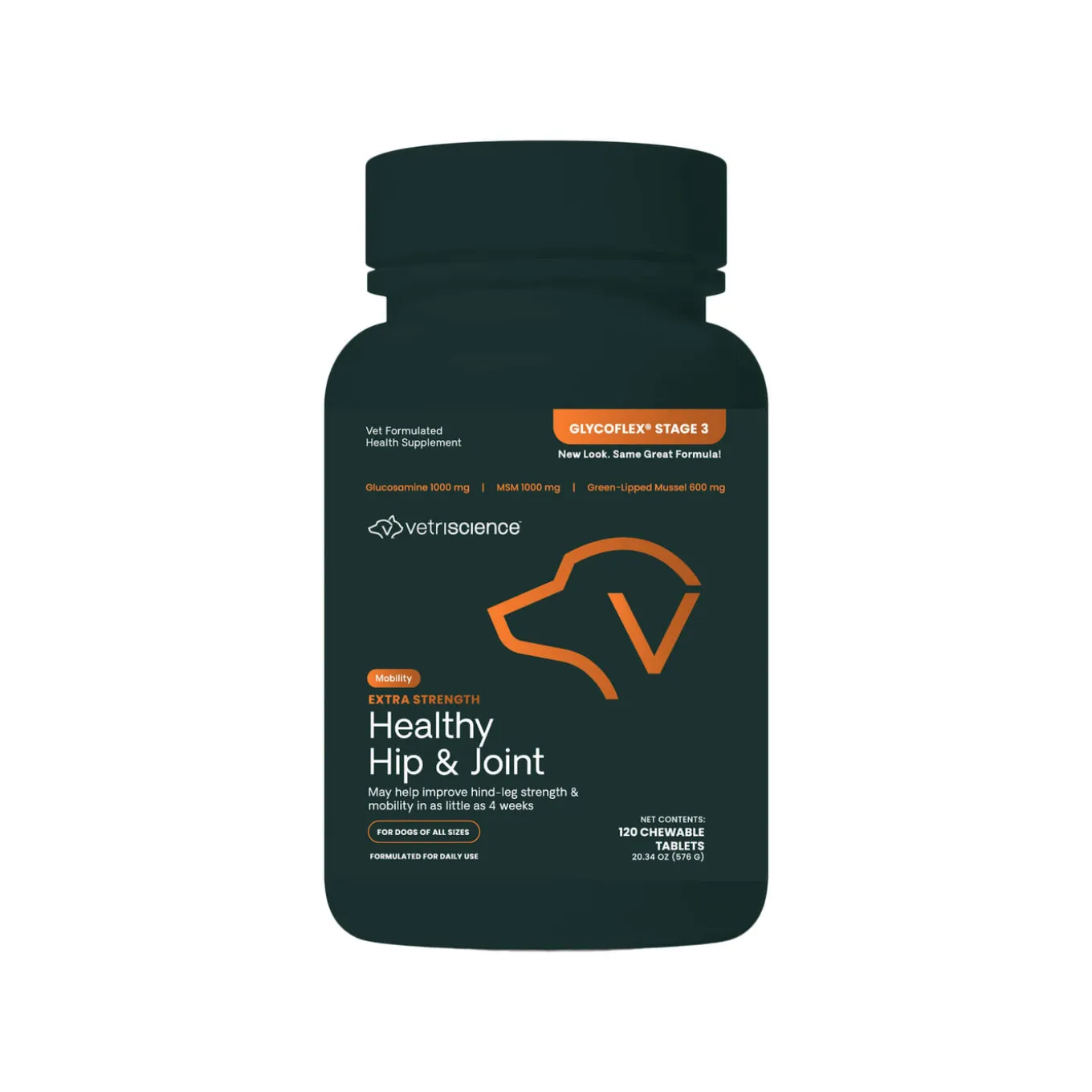 VetriScience Extra Strength Healthy Hip & Joint Supplement for Dogs