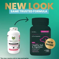 VetriScience Extra Strength Healthy Gut & Digestion Supplement for Dogs