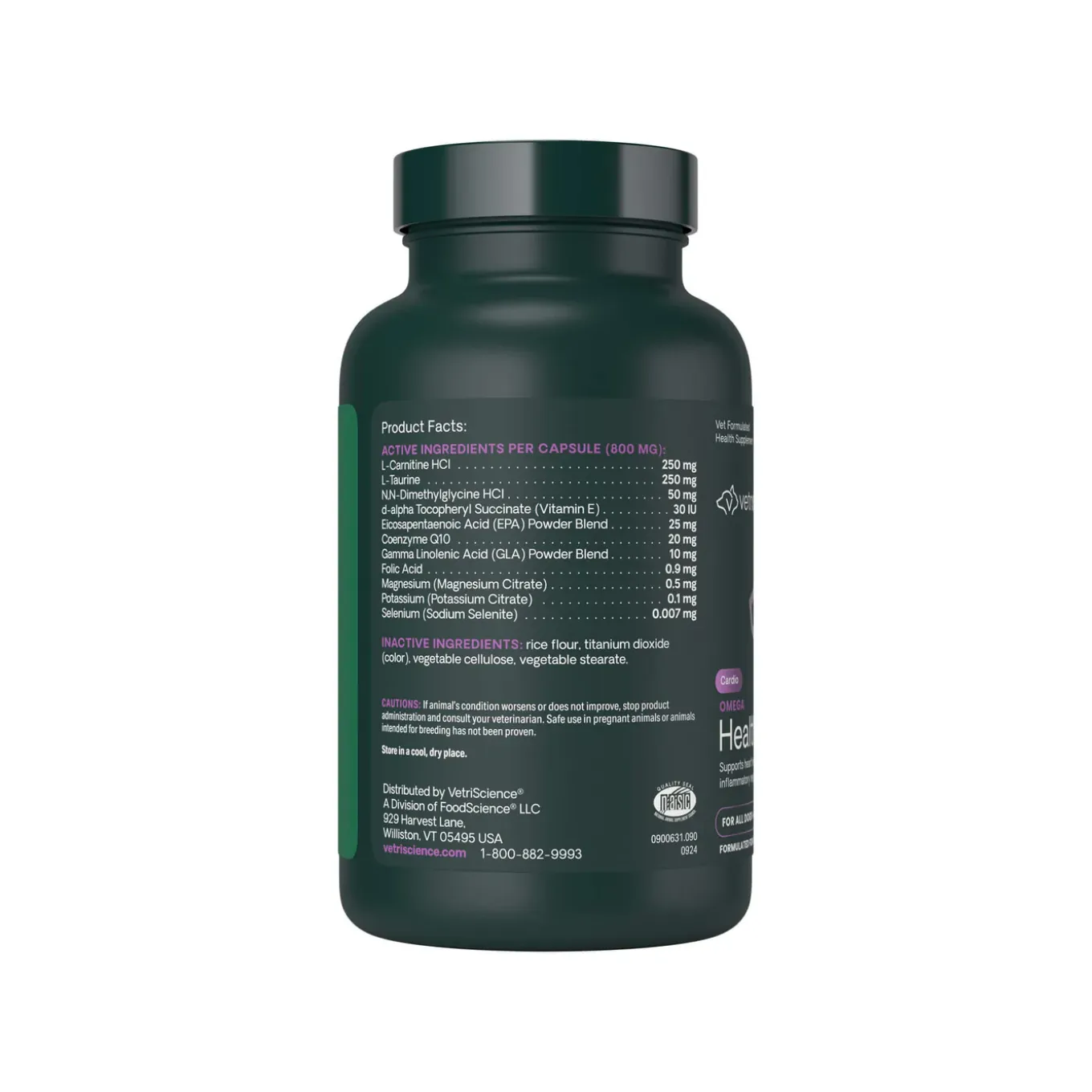 VetriScience Omega Healthy Heart Supplement for Dogs & Cats