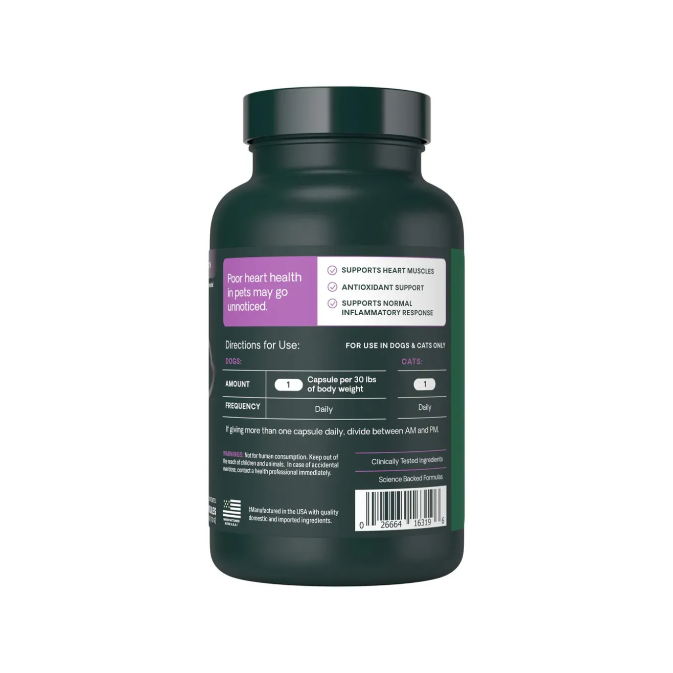 VetriScience Omega Healthy Heart Supplement for Dogs & Cats