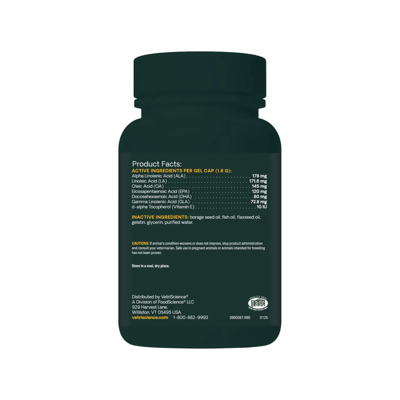 VetriScience Omega Skin Health Supplement for Dogs & Cats