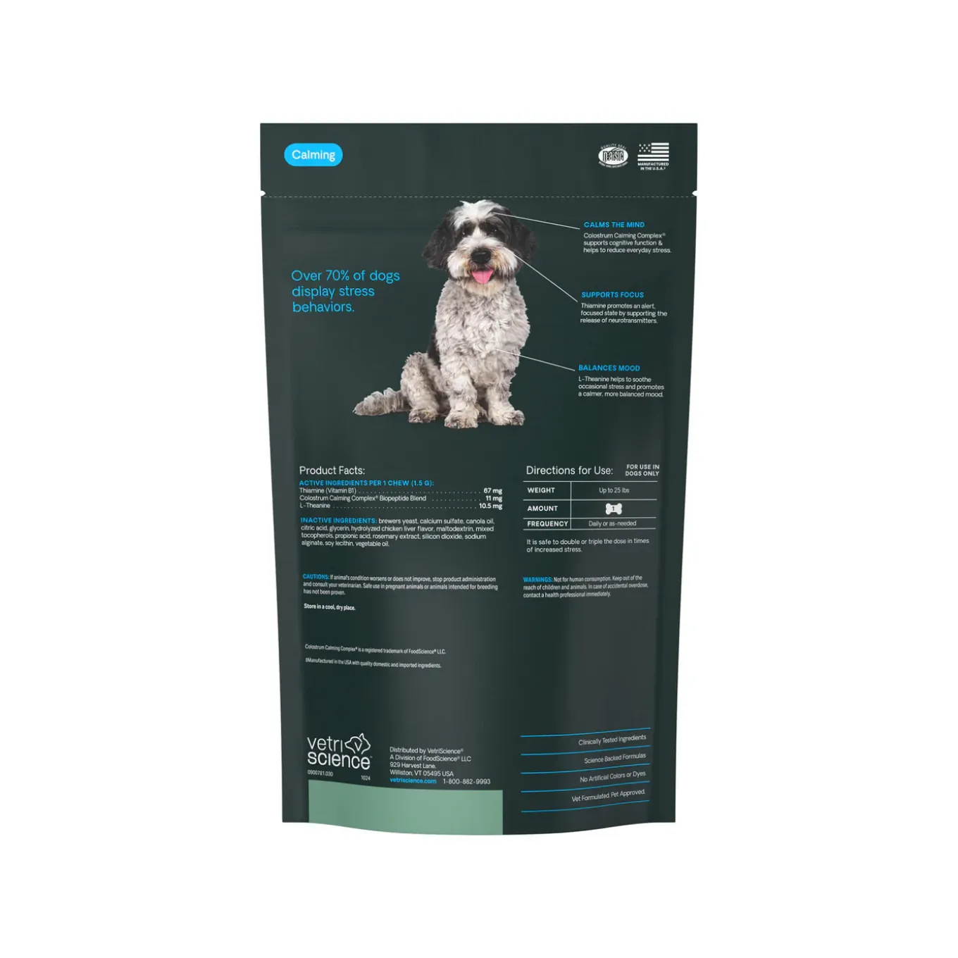 VetriScience Calm & Confident Dog Supplement