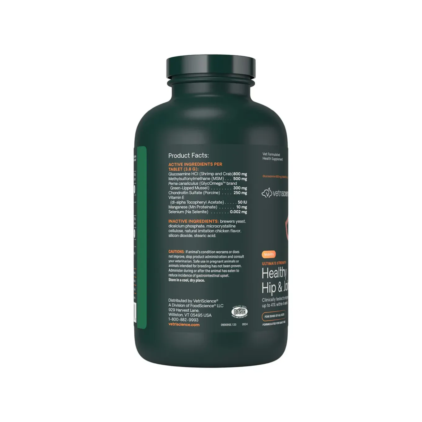 VetriScience Ultimate Strength Healthy Hip & Joint Supplement for Dogs