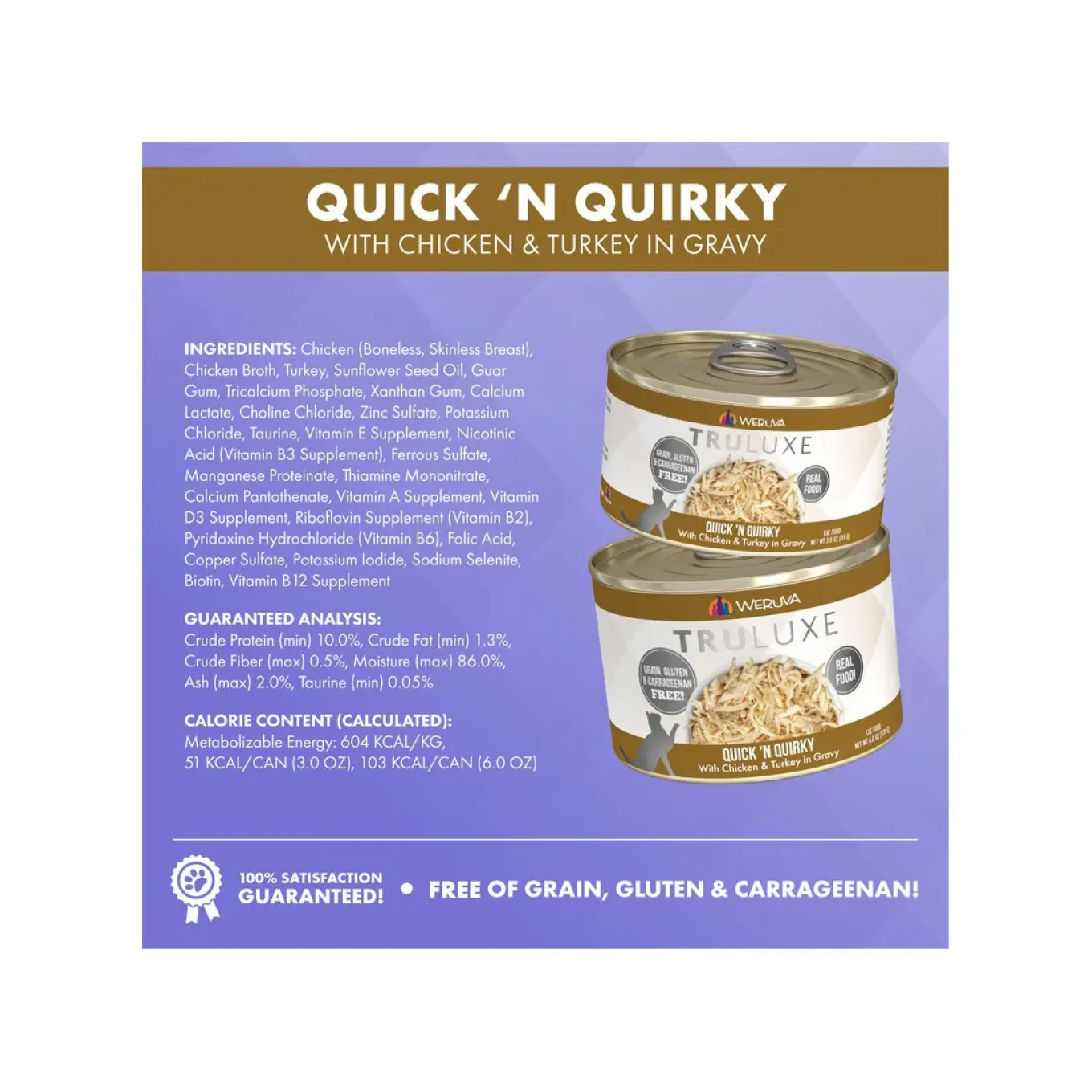 Weruva Truluxe Grain-Free Canned Cat Food