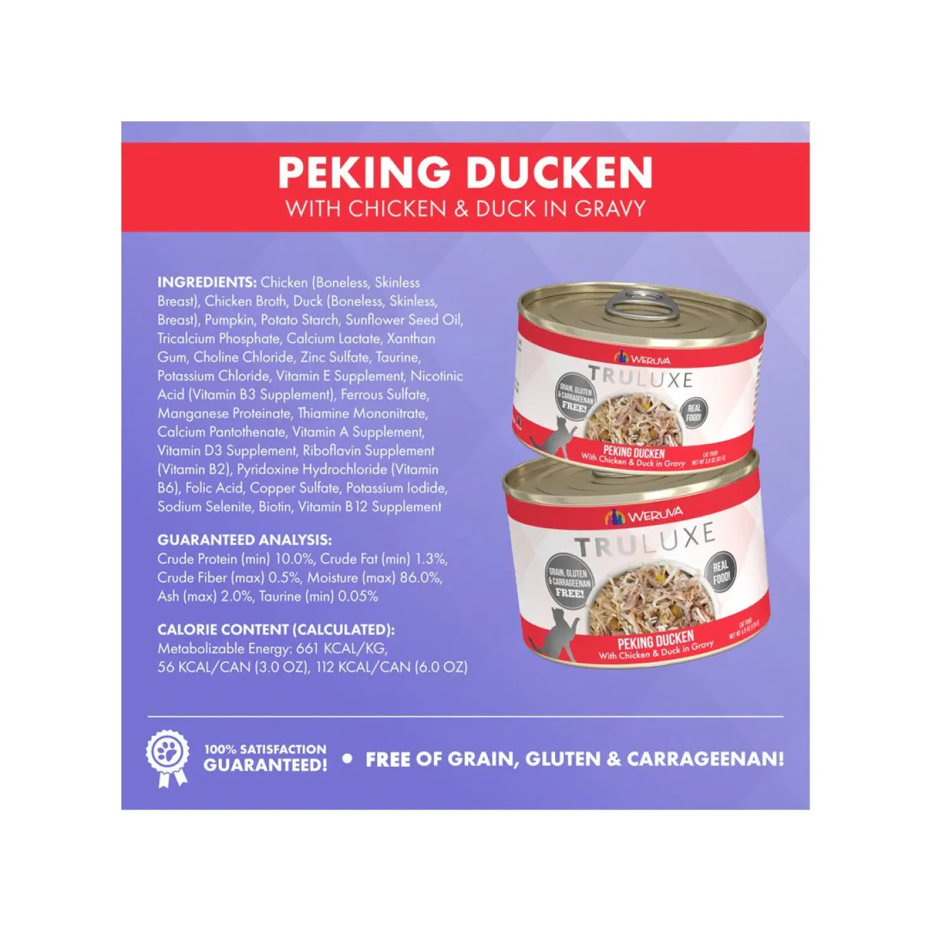 Weruva Truluxe Grain-Free Canned Cat Food