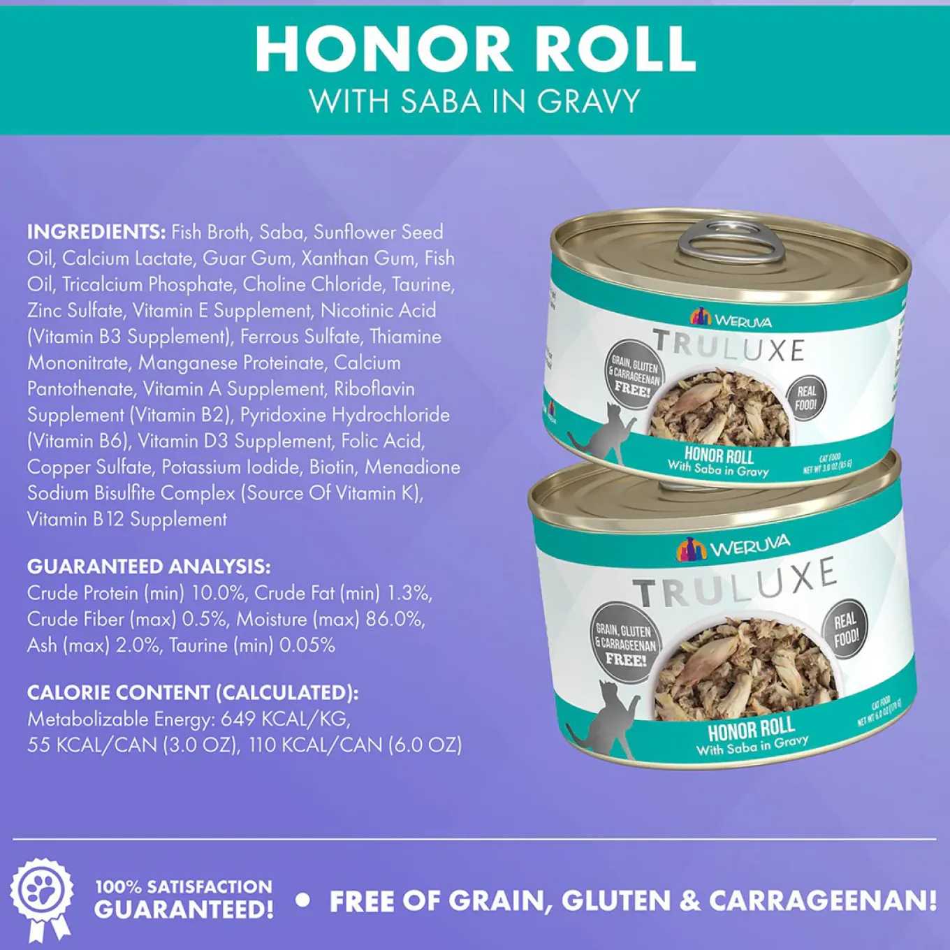 Weruva Truluxe Grain-Free Canned Cat Food