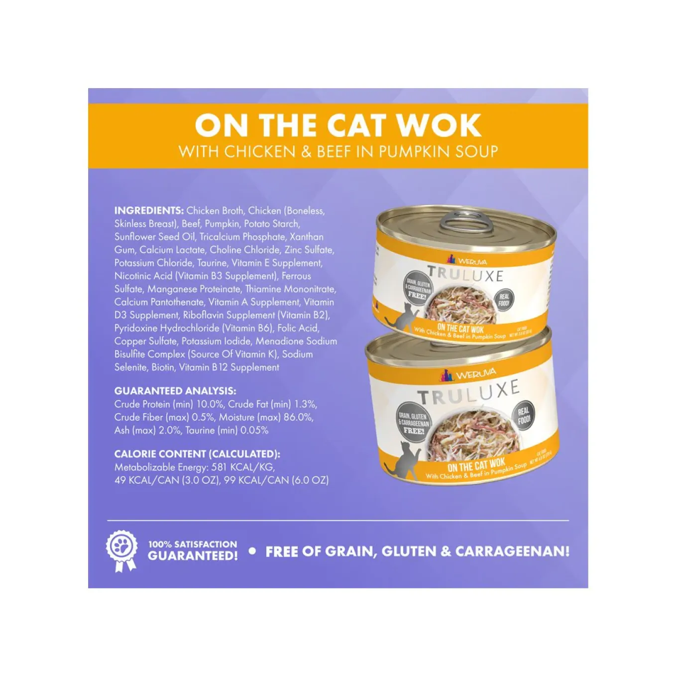 Weruva Truluxe Grain-Free Canned Cat Food