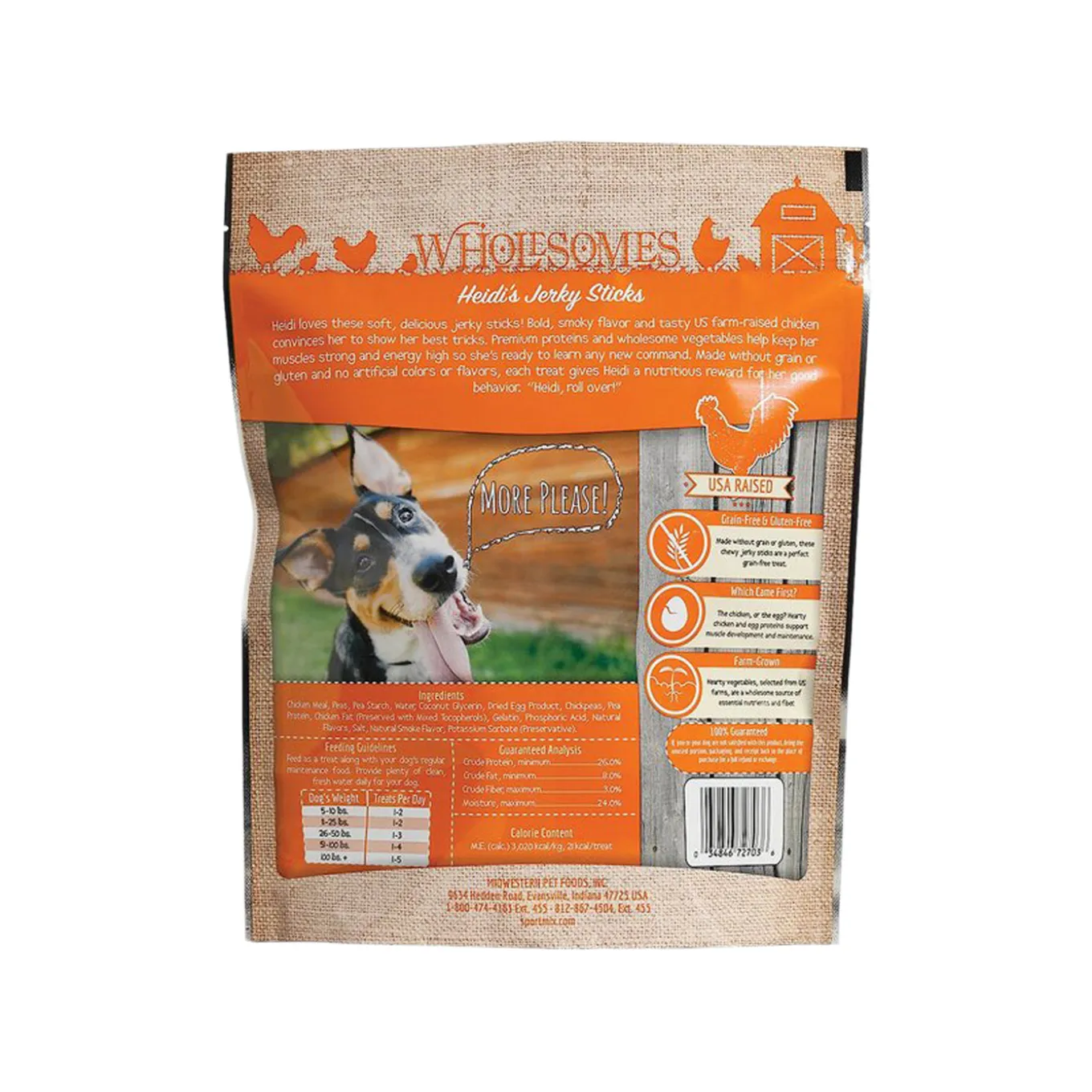 Wholesomes Jerky Sticks Grain Free Dog Treats