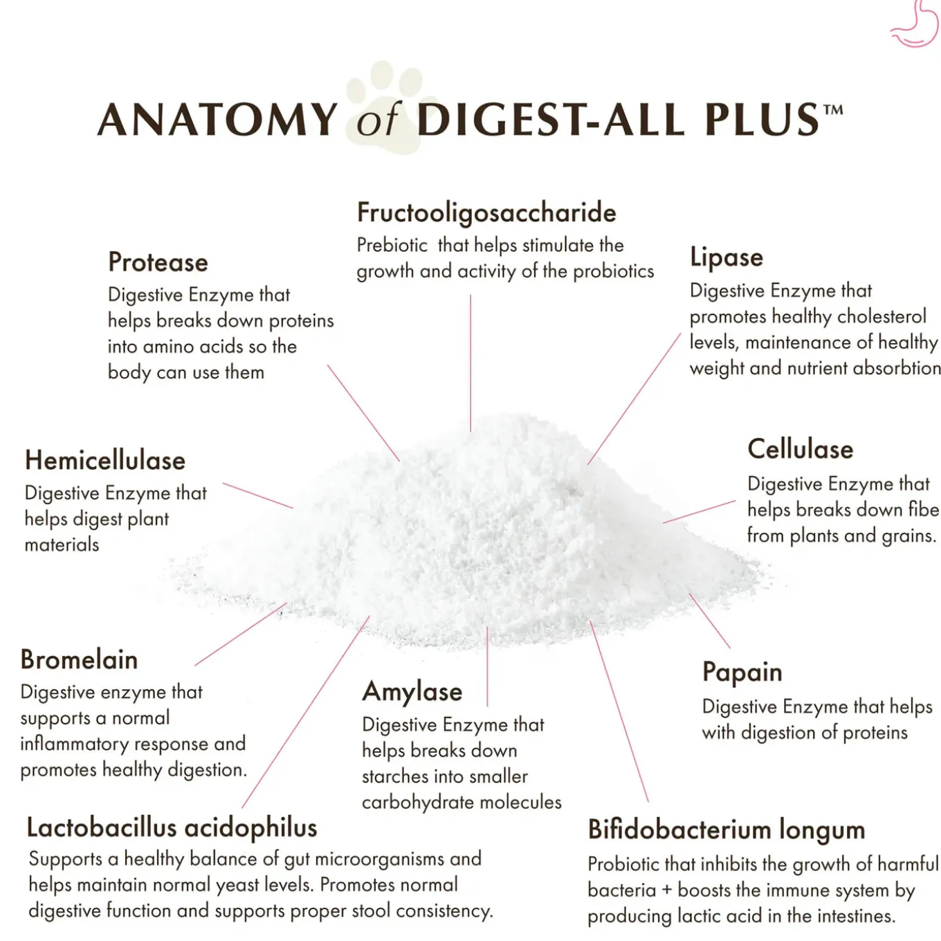 Wholistic Pet Organics Digest-All Plus Digestive Enzymes & Probiotics for Dogs & Cats