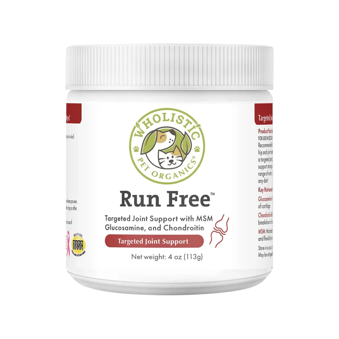 Wholistic Pet Organics Run Free Joint Support Supplement for Dogs & Cats