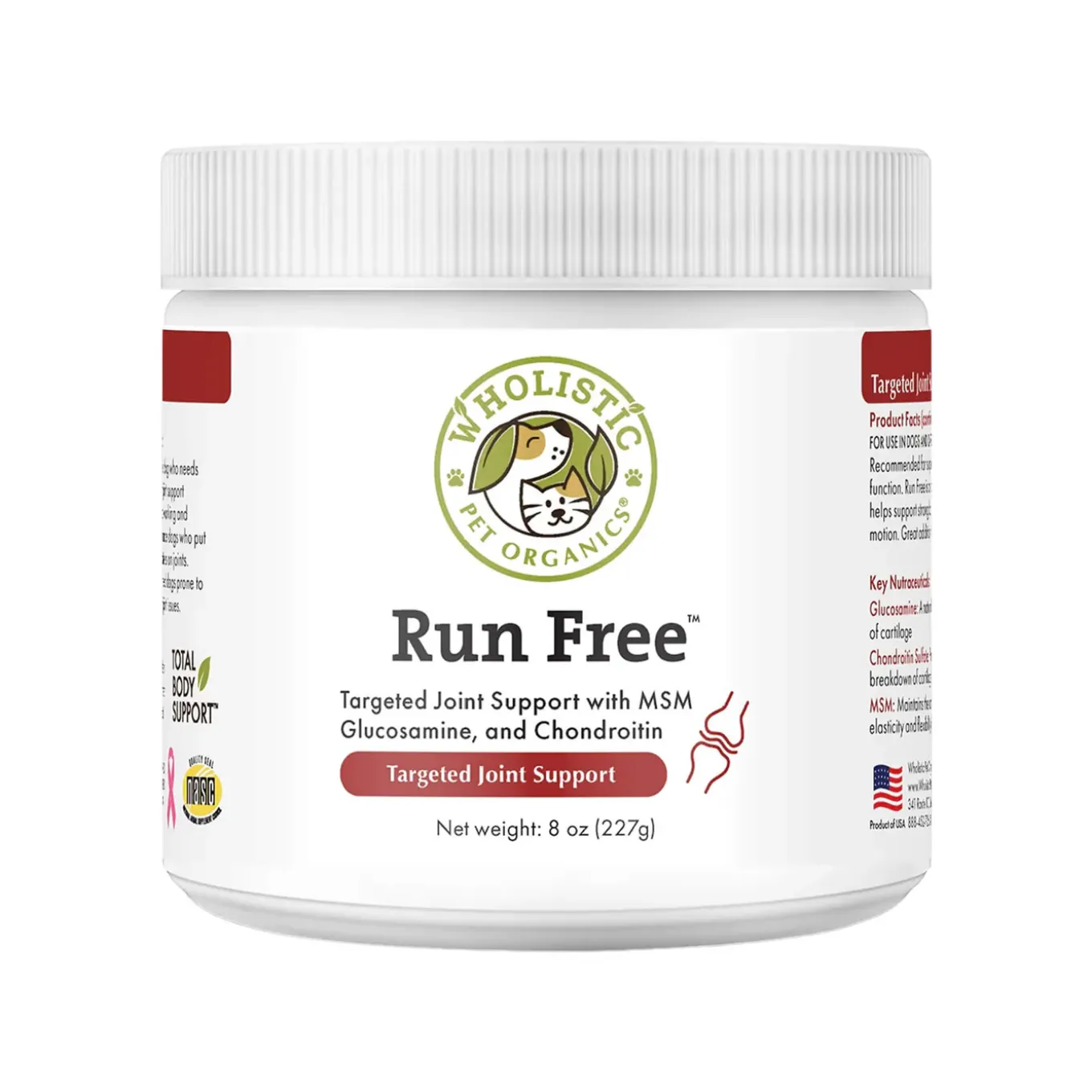 Wholistic Pet Organics Run Free Joint Support Supplement for Dogs & Cats