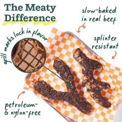 Woof HonestChew Meaty Beef Coated Ultra Tough Plant Based Dog Chew Toy