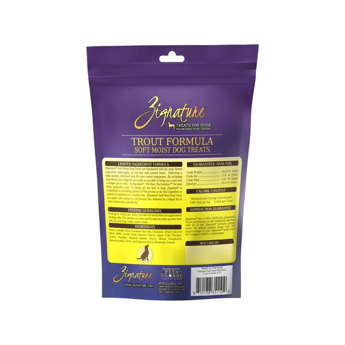 Zignature Soft Moist Treats For Dog
