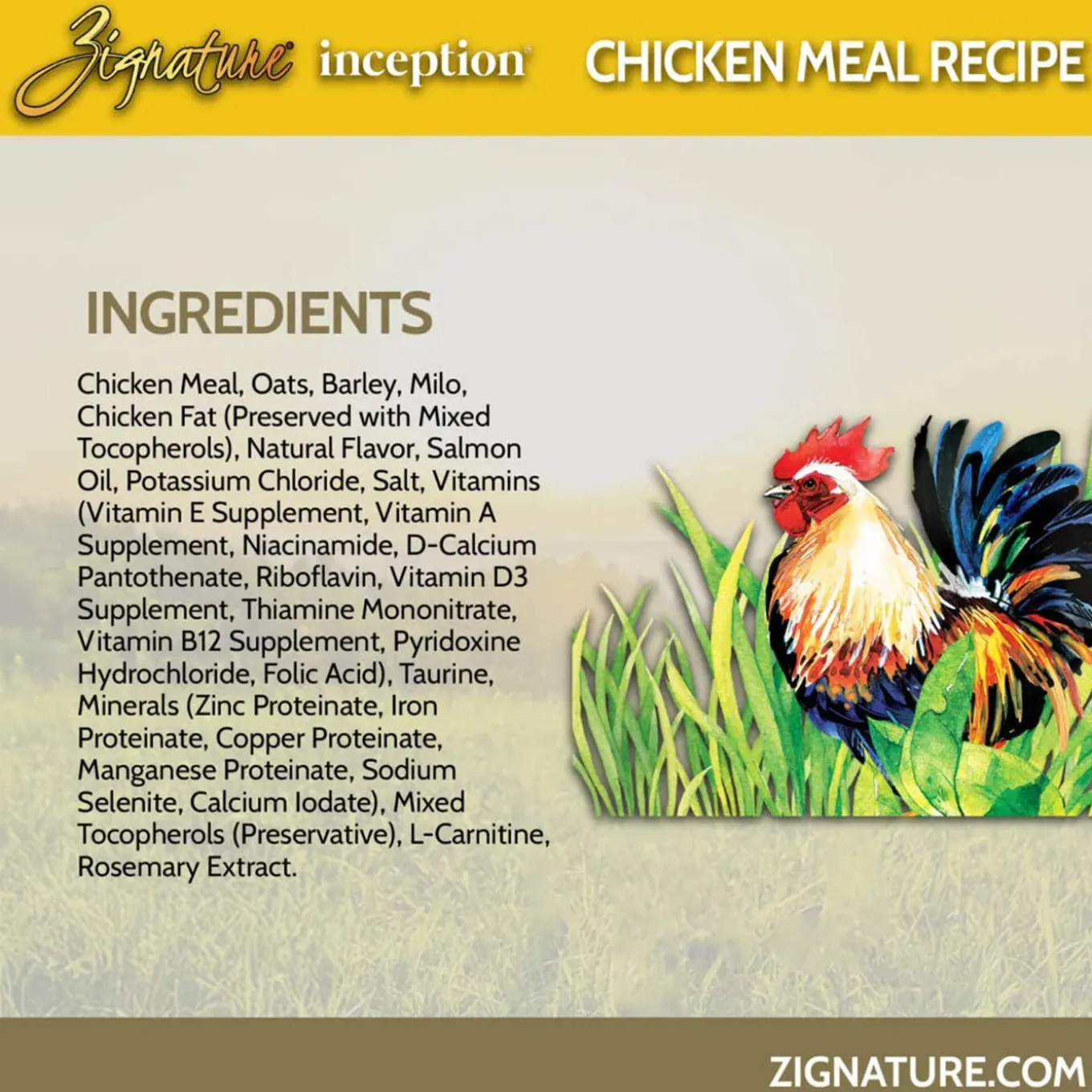 Zignature Inception Grain Inclusive Dry Dog Food