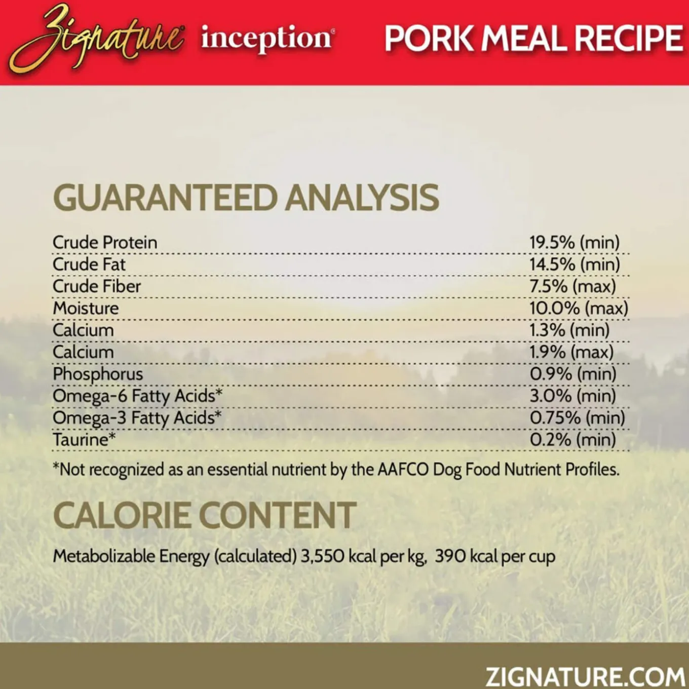 Zignature Inception Grain Inclusive Dry Dog Food