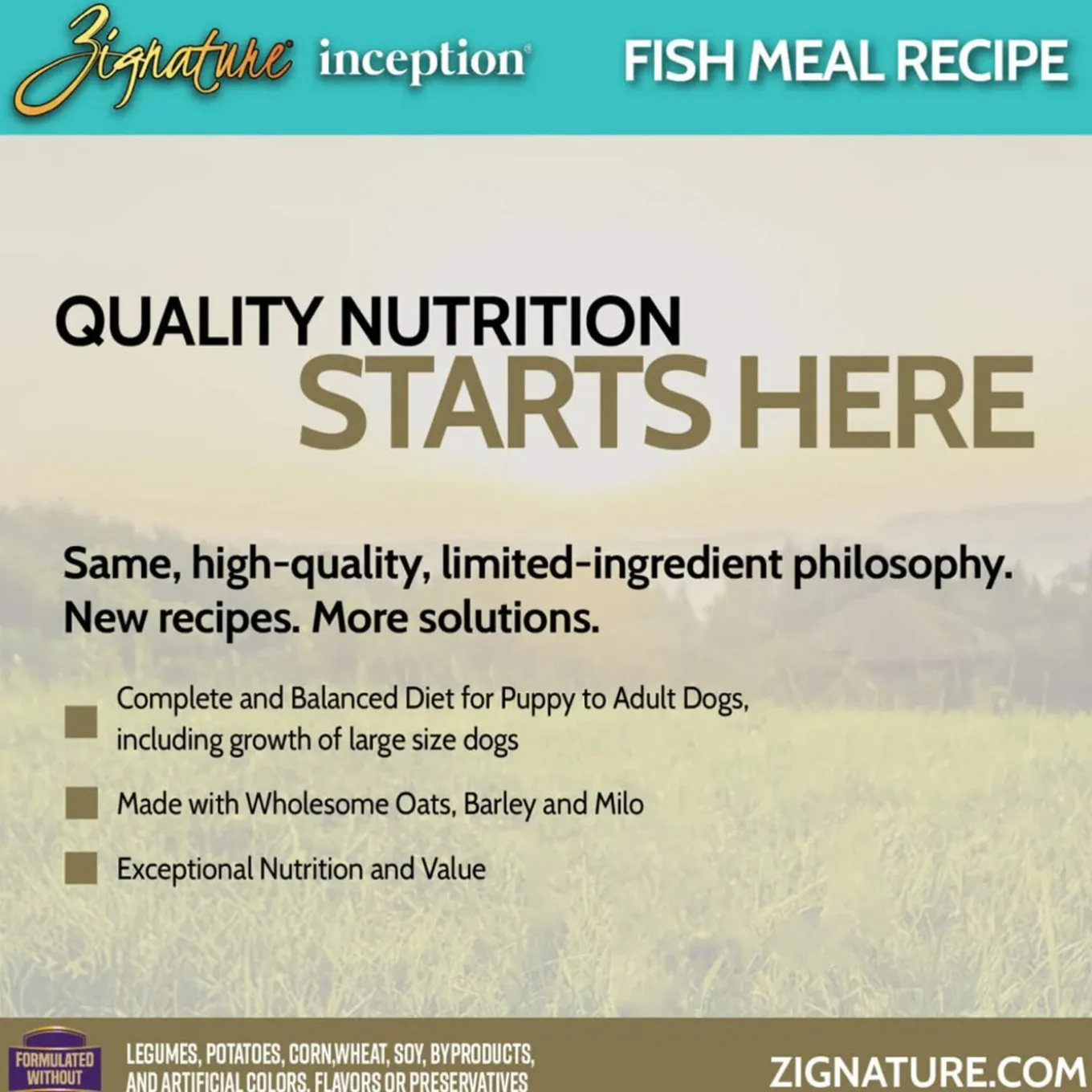 Zignature Inception Grain Inclusive Dry Dog Food