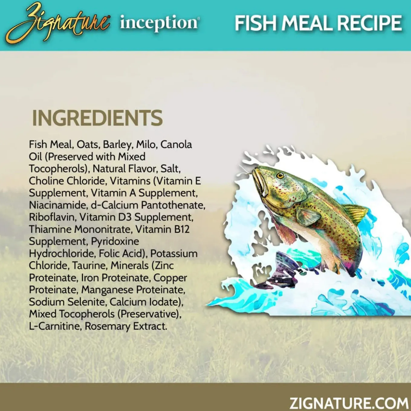 Zignature Inception Grain Inclusive Dry Dog Food