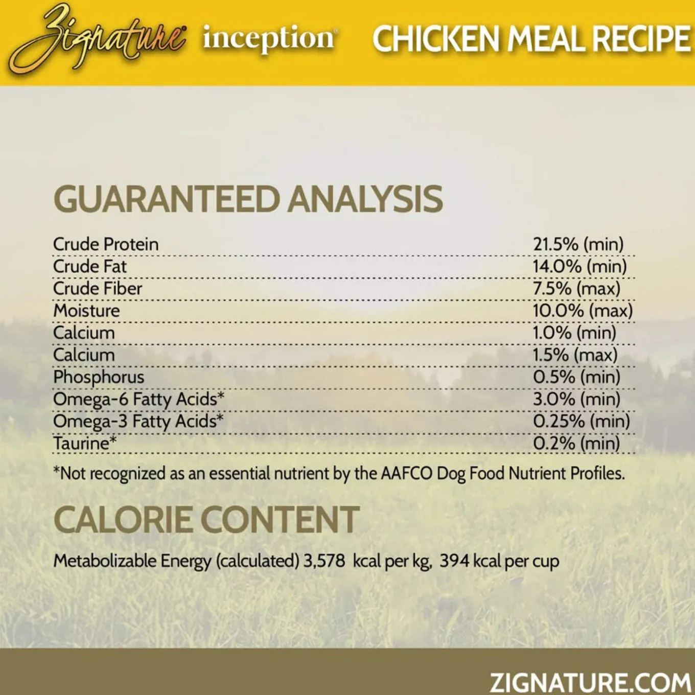 Zignature Inception Grain Inclusive Dry Dog Food