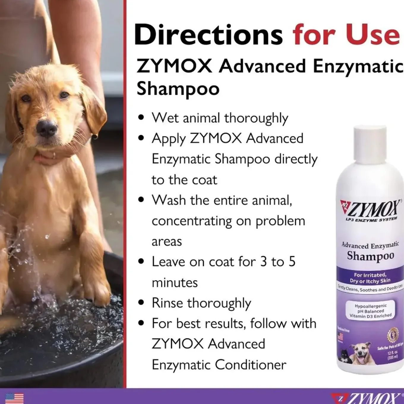 Zymox Advanced Enzymatic Dry or Itchy Skin Shampoo for Dogs & Cats