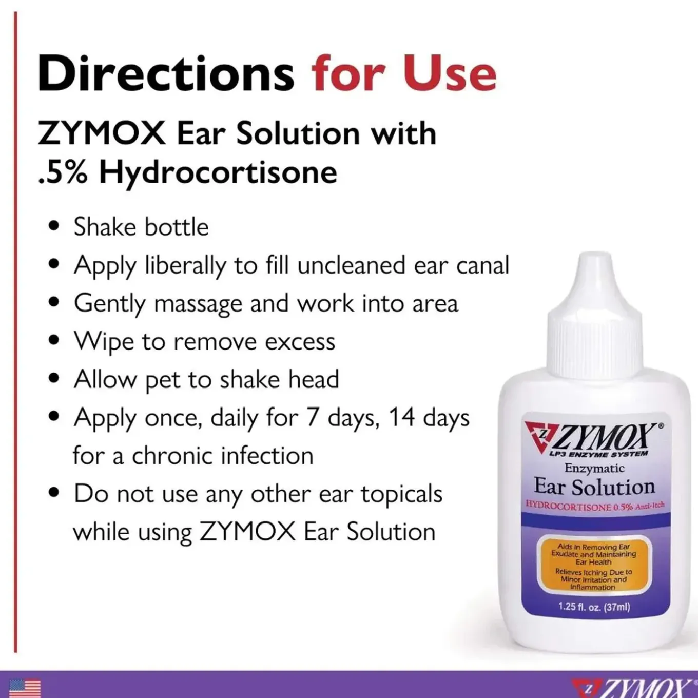 Zymox Enzymatic Ear Solution for Dogs & Cats