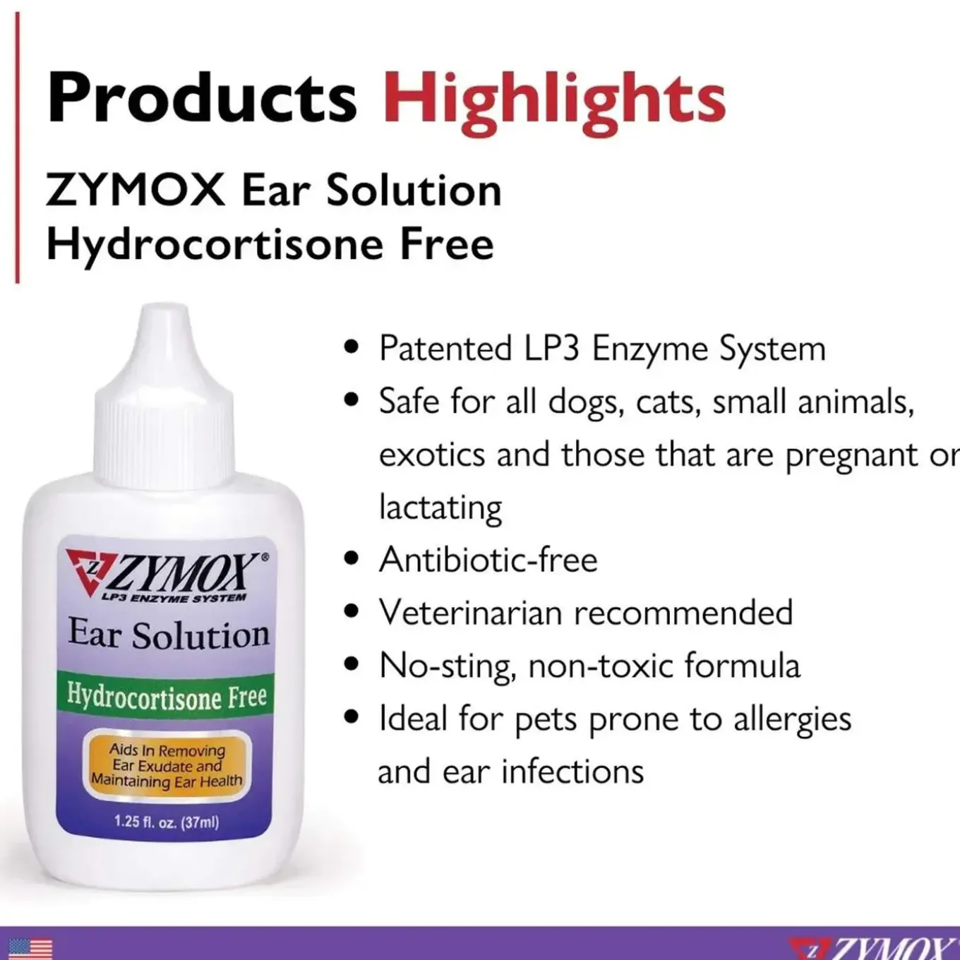 Zymox Enzymatic Ear Solution for Dogs & Cats