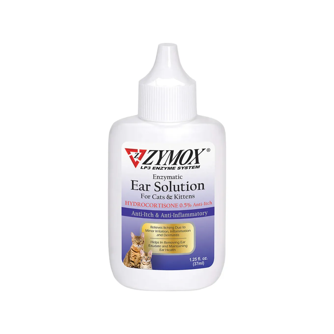Zymox Enzymatic Ear Solution with Hydrocortisone for Cats & Kittens